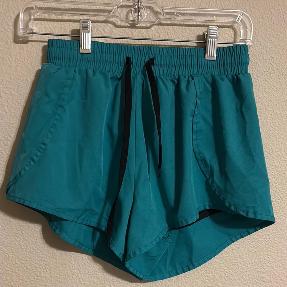 Shein Teal Women's Athletic Shorts with built in underwear size small